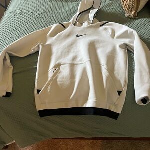 Nike White and Black Sweater with Cozy Fit